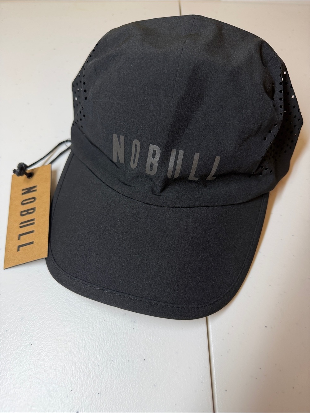 NOBULL Black Logo Lightweight Performance hat, NWT